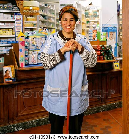 Moroccan cleaner in pharmacy. View Large Photo Image Stock Image - Moroccan cleaner in pharmacy.. Fotosearch