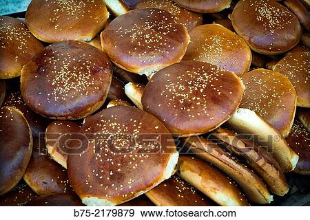 Moroccan typical bread toped with seeds, in a bakery in the Medina of Fez, Morocco, Africa. View Large Photo Image Stock Photo - Moroccan typical bread toped with seeds, in a bakery in the Medina of Fez, Morocco, Africa.. Fotosearch