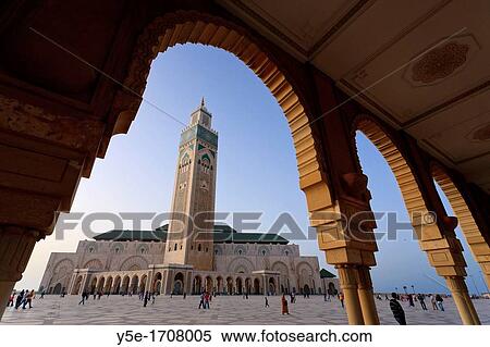 Stock Photography - Morocco, Casablanca, Mosque of Hassan II. Fotosearch