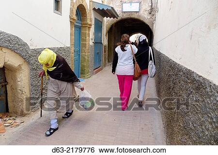 Morocco - Essaouira. Street scene. View Large Photo Image Stock Photograph - Morocco - Essaouira. Street scene.. Fotosearch