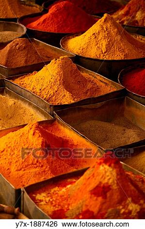 Morocco, Fes, Medina, Spices View Large Photo Image Stock Photograph - Morocco, Fes, Medina, Spices. Fotosearch