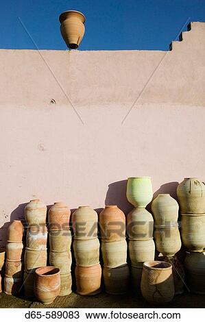 Morocco-Sale (town across from Rabat): Complexe des Poitiers / Pottery Cooperative-Pottery View Large Photo Image Stock Image - Morocco-Sale (town across from Rabat): Complexe des Poitiers / Pottery Cooperative-Pottery. Fotosearch
