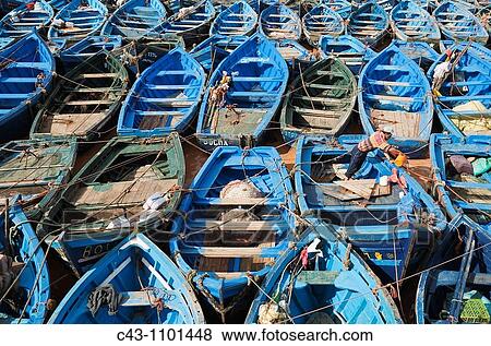 Stock Photo - Morocco - The fishing port of Essaouira, which probably is Morocco's most attractive seaside town, lying at the Atlantic Ocean west of Marrakesh. Fotosearch
