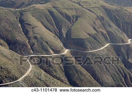 Morocco - The very impressive Tizi-n-Test mountain pass cuts right through the heart of the High Atlas mountains and is the most direct route from Marrakech to Taroudannt View Large Photo Image Stock Photo - Morocco - The very impressive Tizi-n-Test mountain pass cuts right through the heart of the High Atlas mountains and is the most direct route from Marrakech to Taroudannt. Fotosearch