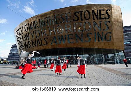 Morris dancers outside the Wales Millennium centre in Cardiff View Large Photo Image Stock Photo - Morris dancers outside the Wales Millennium centre in Cardiff. Fotosearch