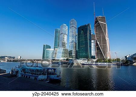 Moscow City business centre. View Large Photo Image Stock Photography - Moscow City business centre.. Fotosearch