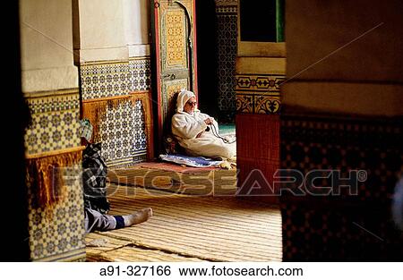 Mosque in tn the medina. Marrakech. Morocco. View Large Photo Image Stock Photograph - Mosque in tn the medina. Marrakech. Morocco.. Fotosearch