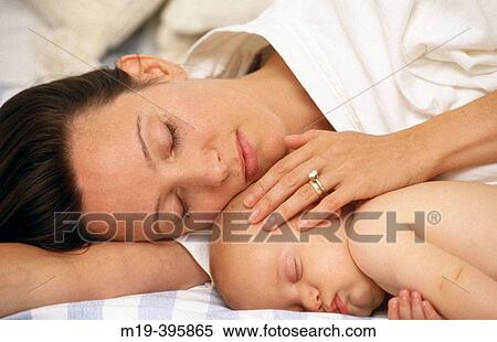 mother and baby sleeping View Large Photo Image Stock Photography - mother and baby sleeping. Fotosearch