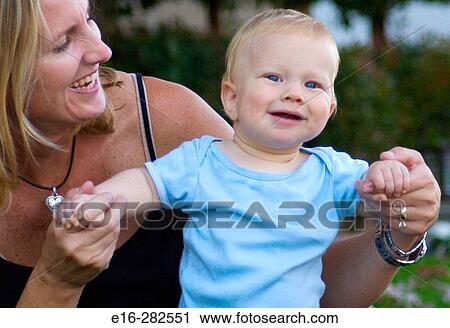 Stock Image - mother and baby. Fotosearch