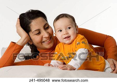 Stock Photo - Mother and baby. Fotosearch