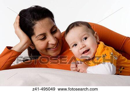 Stock Photo - Mother and baby. Fotosearch