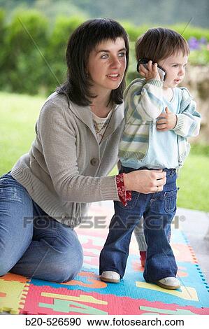 Stock Image - Mother and daughter. Gipuzkoa, Euskadi. Spain.. Fotosearch