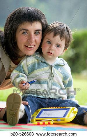 Stock Image - Mother and daughter. Gipuzkoa, Euskadi. Spain.. Fotosearch