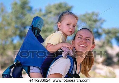 Picture - Mother and daughter in Snow Canyon State Park. Utah. USA. Fotosearch