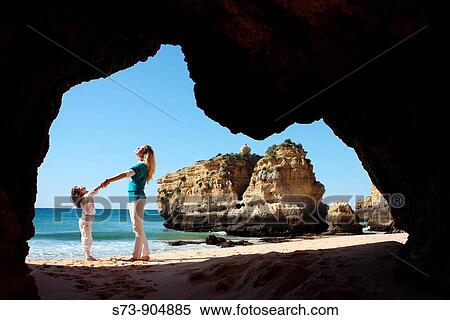 Mother and daughter on San Rafael beach, Albufeira, Algarve, Portugal, Europe View Large Photo Image Stock Photography - Mother and daughter on San Rafael beach, Albufeira, Algarve, Portugal, Europe. Fotosearch
