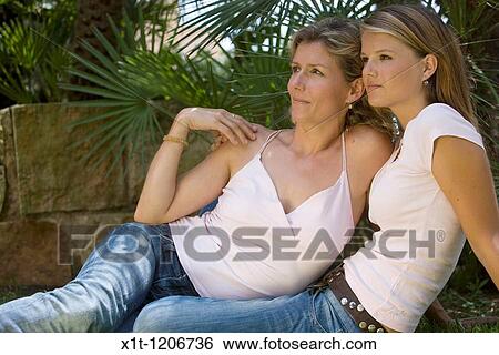 Mother and daughter. View Large Photo Image Stock Photograph - Mother and daughter.. Fotosearch