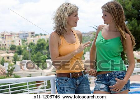 Stock Photograph - Mother and daughter.. Fotosearch