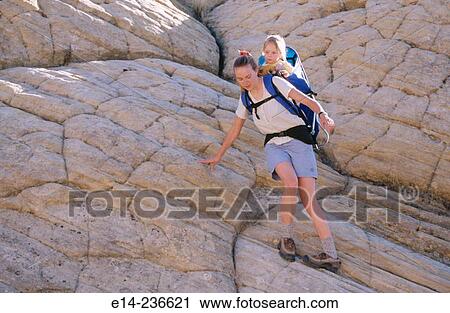 Mother and daughter with child backpack in Snow Canyon State Park. Utah. USA View Large Photo Image Stock Image - Mother and daughter with child backpack in Snow Canyon State Park. Utah. USA. Fotosearch