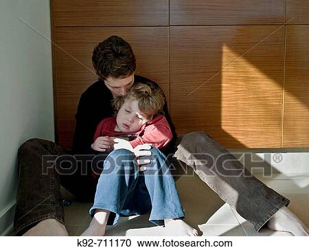 Stock Image - Mother and four year old boy. Fotosearch