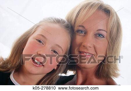 Stock Image - Mother and girl. Fotosearch