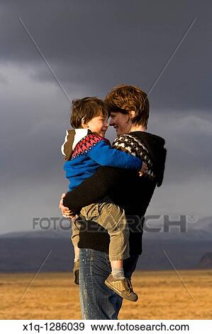Mother and son, South Iceland View Large Photo Image Stock Photo - Mother and son, South Iceland. Fotosearch