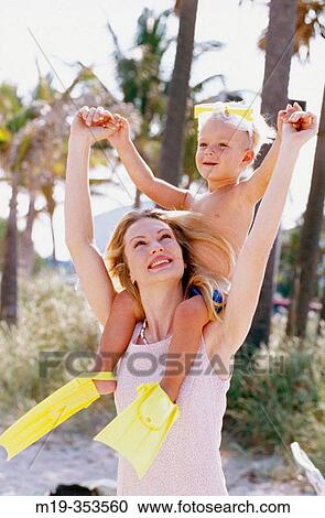 Stock Image - mother and son. Fotosearch
