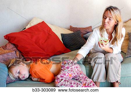 Mother and three year old daughter View Large Photo Image Stock Photo - Mother and three year old daughter. Fotosearch