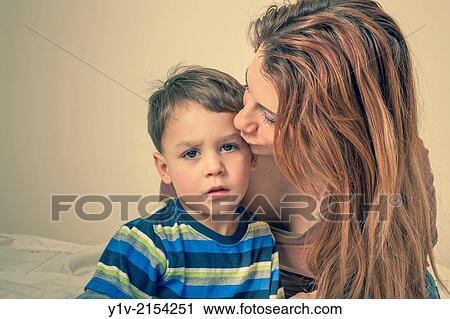Stock Image - Mother and young son.. Fotosearch