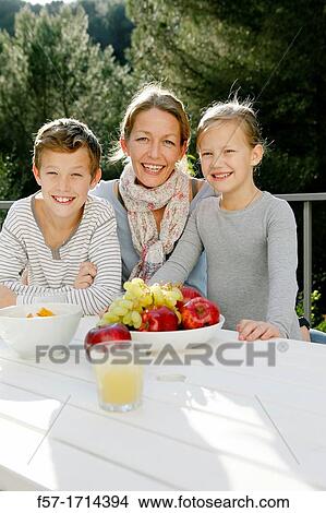 Picture - Mother with children. Fotosearch