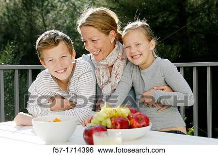 Mother with children View Large Photo Image Stock Photograph - Mother with children. Fotosearch