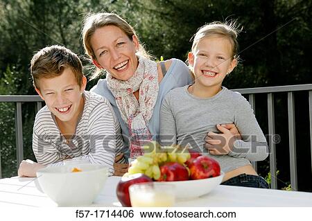 Mother with children View Large Photo Image Stock Photograph - Mother with children. Fotosearch