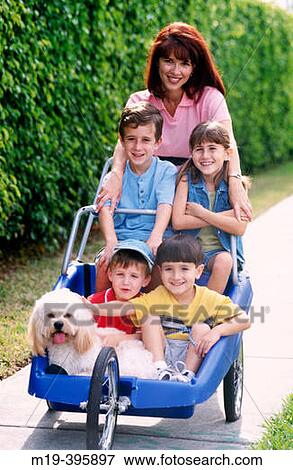 mother with her 4 kids View Large Photo Image Stock Photo - mother with her 4 kids. Fotosearch