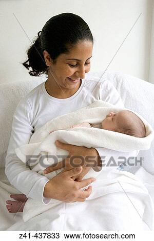 Mother with newborn baby View Large Photo Image Stock Image - Mother with newborn baby. Fotosearch