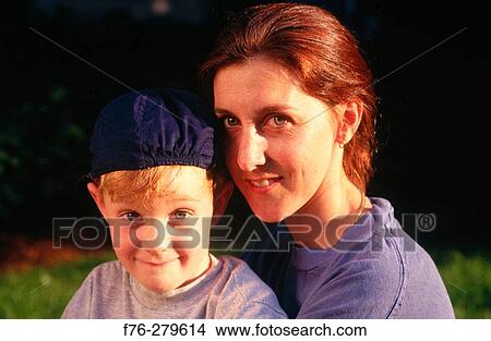Mother with young son View Large Photo Image Picture - Mother with young son. Fotosearch