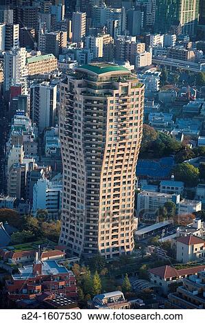 Motoazabu Hills Tower, Tokyo, Japan View Large Photo Image Stock Image - Motoazabu Hills Tower, Tokyo, Japan. Fotosearch