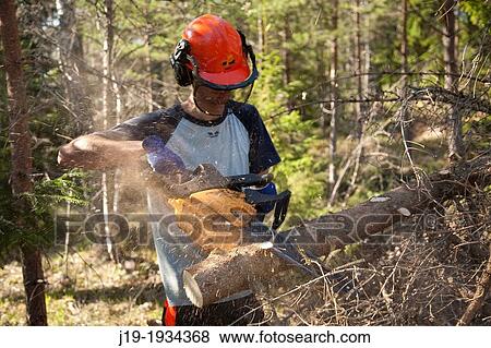 Stock Photo - Motor Sawing protective. Fotosearch