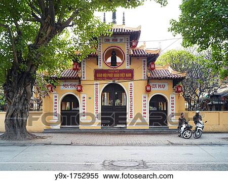 Motorcyclists in front of the Quan Su Pagoda View Large Photo Image Stock Photography - Motorcyclists in front of the Quan Su Pagoda. Fotosearch