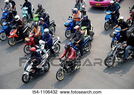 Motorroller in Bangkok View Large Photo Image Stock Image - Motorroller in Bangkok. Fotosearch