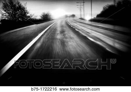 Stock Photograph - Motorway M6 close to Manchester in England, UK. Fotosearch