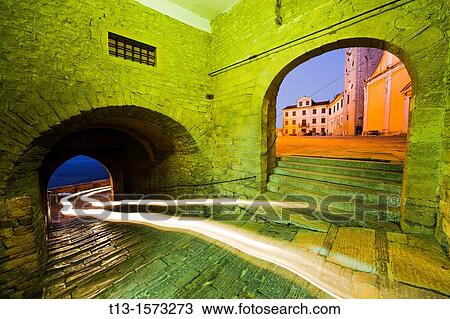 Motovun medieval town in Istria, Croatia, long exposure with a car passing-by View Large Photo Image Stock Image - Motovun medieval town in Istria, Croatia, long exposure with a car passing-by. Fotosearch