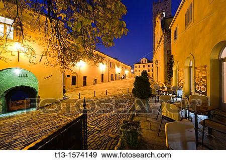 Motovun medieval town in Istria, Croatia, central square View Large Photo Image Stock Photo - Motovun medieval town in Istria, Croatia, central square. Fotosearch