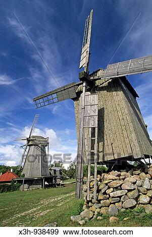 moulins a vent d? Angla, ile de Saaremaa, region de Saare, Estonie, pays balte, europe du nord View Large Photo Image Stock Photo - moulins a vent d? Angla, ile de Saaremaa, region de Saare, Estonie, pays balte, europe du nord. Fotosearch
