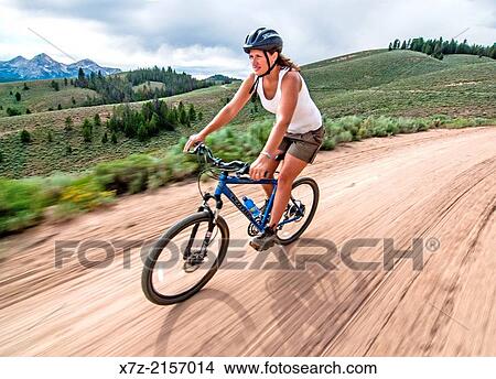 mountain biking the Nip And Tuck Road near the town of Stanley in the Sawtooth Mountains in central Idaho. View Large Photo Image Picture - mountain biking the Nip And Tuck Road near the town of Stanley in the Sawtooth Mountains in central Idaho.. Fotosearch