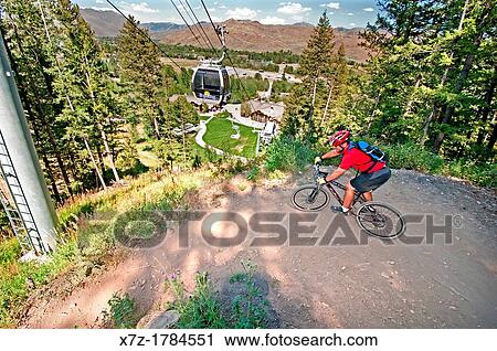 mountain biking the River Run Trail on Bald Mountain at Sun Valley Resort near the cities of Ketchum and Sun Valley in central Idaho View Large Photo Image Stock Image - mountain biking the River Run Trail on Bald Mountain at Sun Valley Resort near the cities of Ketchum and Sun Valley in central Idaho. Fotosearch