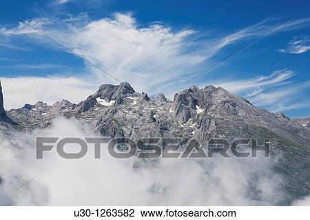 Mountain landscape seen from the top of Pea Ma? n, Urrieles Massif, in the Picos de Europa National Park, Asturias, Spain View Large Photo Image Stock Image - Mountain landscape seen from the top of Pea Ma? n, Urrieles Massif, in the Picos de Europa National Park, Asturias, Spain. Fotosearch