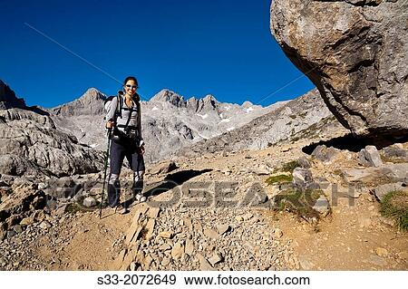 Mountaineer in the Picos de Europa. Santander. Cantabria. Spain. View Large Photo Image Stock Photo - Mountaineer in the Picos de Europa. Santander. Cantabria. Spain.. Fotosearch