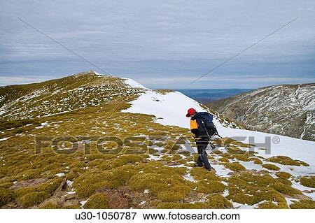 Mountaineer walking in Sierra de Barco Mountains of Sierra de Gredos National Park? vila Castilla y Le? n Spain View Large Photo Image Stock Photo - Mountaineer walking in Sierra de Barco Mountains of Sierra de Gredos National Park? vila Castilla y Le? n Spain. Fotosearch