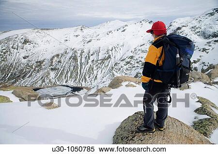 Mountaineer walking in Sierra de Barco Mountains of Sierra de Gredos National Park? vila Castilla y Le? n Spain View Large Photo Image Stock Photography - Mountaineer walking in Sierra de Barco Mountains of Sierra de Gredos National Park? vila Castilla y Le? n Spain. Fotosearch