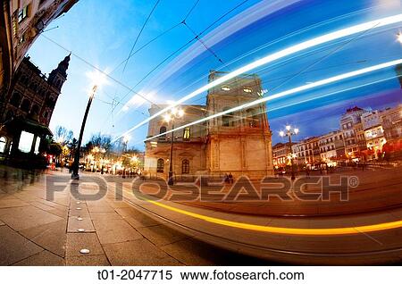 moving tram trail. Seville. View Large Photo Image Stock Photography - moving tram trail. Seville.. Fotosearch