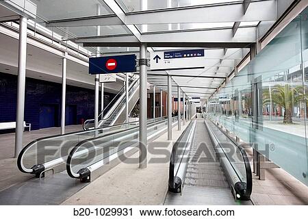 Moving walkway, IFEMA exhibition center, Madrid, Spain View Large Photo Image Stock Image - Moving walkway, IFEMA exhibition center, Madrid, Spain. Fotosearch